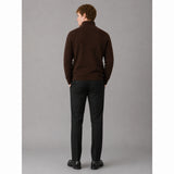 Clean Cut Copenhagen MARIO KNITTED ZIP CARDIGAN Strik Dark Brown