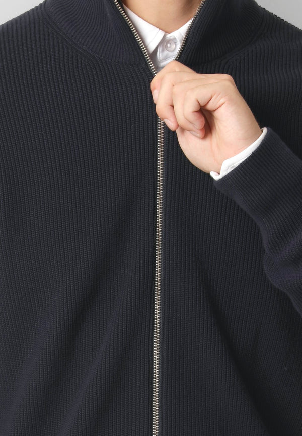 Clean Cut Copenhagen MARIO KNITTED ZIP CARDIGAN Strik Mørk Navy