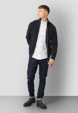 Clean Cut Copenhagen MARIO KNITTED ZIP CARDIGAN Strik Mørk Navy