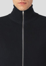 Clean Cut Copenhagen MARIO KNITTED ZIP CARDIGAN Strik Navy