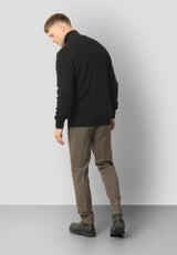 Clean Cut Copenhagen MARIO KNITTED ZIP CARDIGAN Strik Sort
