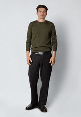 Clean Cut Copenhagen MERINO WOOL JUMPER Strik Army Melange