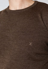 Clean Cut Copenhagen MERINO WOOL JUMPER Strik Brun Melange