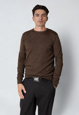 Clean Cut Copenhagen MERINO WOOL JUMPER Strik Brun Melange