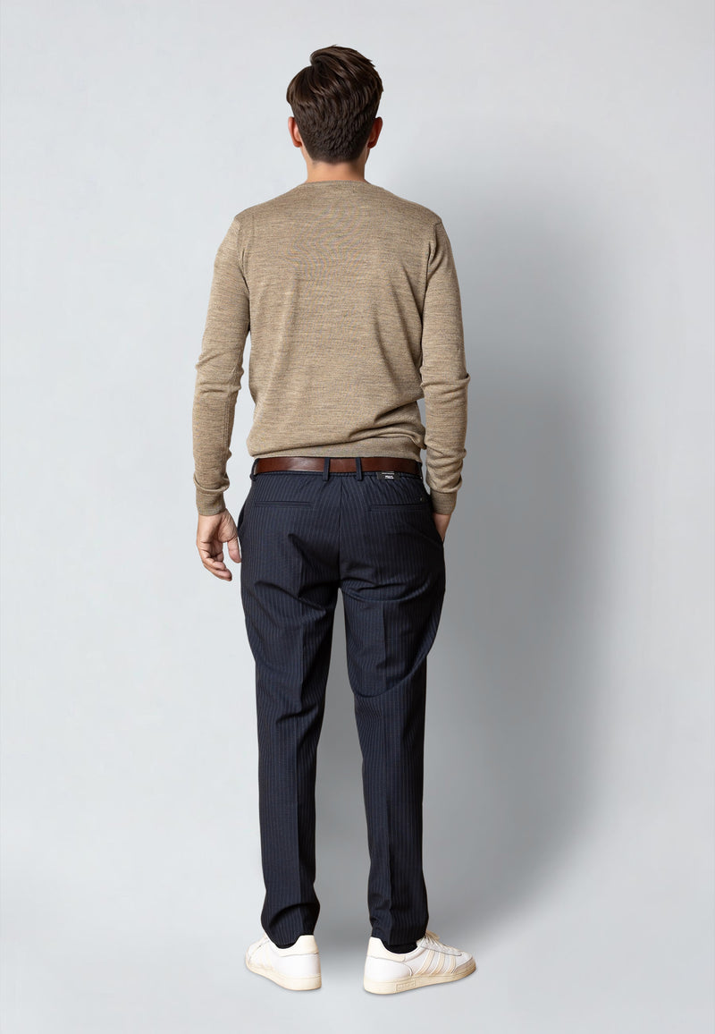Clean Cut Copenhagen MERINO WOOL JUMPER Strik Dark beige melange