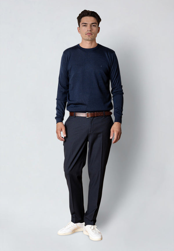 Clean Cut Copenhagen MERINO WOOL JUMPER Strik Navy