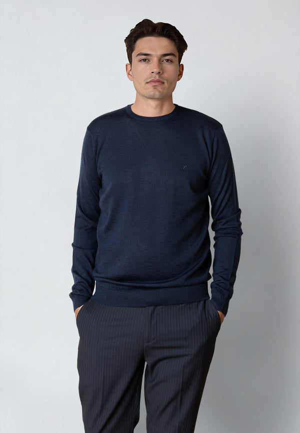 Clean Cut Copenhagen MERINO WOOL JUMPER Strik Navy