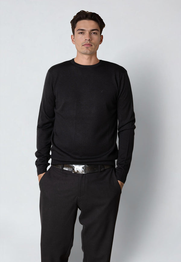 Clean Cut Copenhagen MERINO WOOL JUMPER Strik Sort