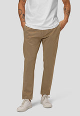 Clean Cut Copenhagen MILANO JERSEY STRETCH PANTS Bukser Mørk Kamel Mel
