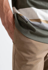 Clean Cut Copenhagen MILANO JERSEY STRETCH PANTS Bukser Mørk Kamel Mel