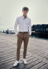 Clean Cut Copenhagen MILANO JERSEY STRETCH PANTS Bukser Mørk Kamel Mel