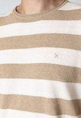 Clean Cut Copenhagen MILAS KNITTED T-SHIRT T-shirts S/S Shitake/Ecru