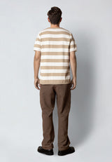 Clean Cut Copenhagen MILAS KNITTED T-SHIRT T-shirts S/S Shitake/Ecru