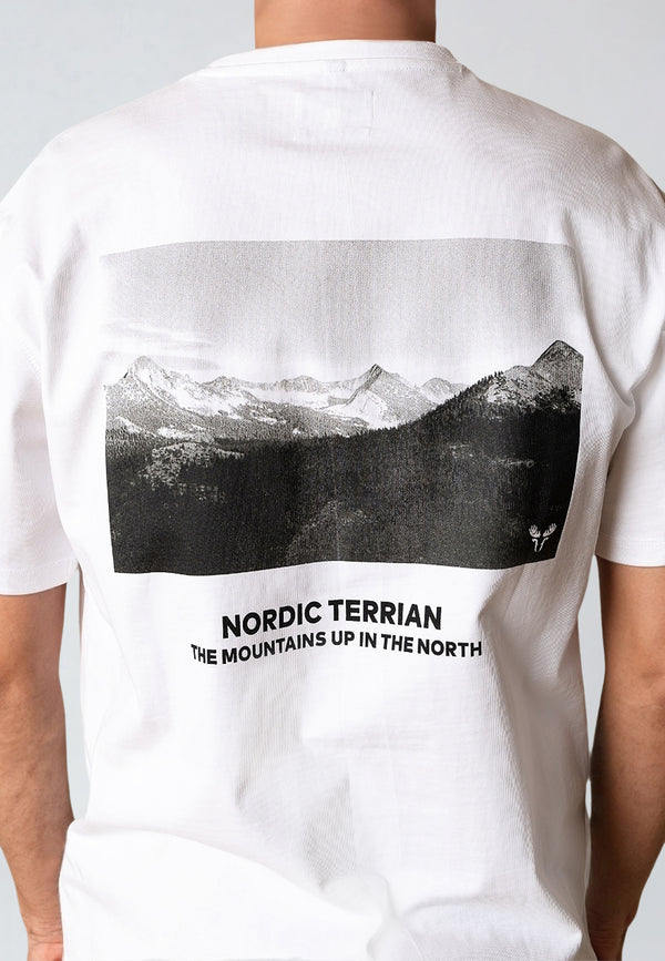 Fat Moose MOUNTAIN PEAK T-SHIRT T-shirts S/S Hvid