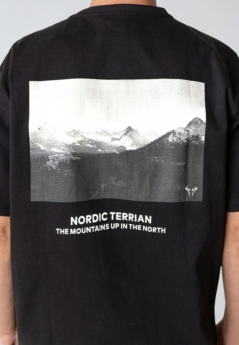 Fat Moose MOUNTAIN PEAK T-SHIRT T-shirts S/S Sort