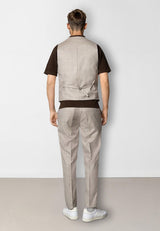 Clean Cut Copenhagen Mateo waistcoat Veste Brown check melange