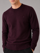 Clean Cut Copenhagen Merino crewneck knit Strik Huckleberry melange