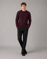 Clean Cut Copenhagen Merino crewneck knit Strik Huckleberry melange