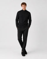 Clean Cut Copenhagen Merino half-zip knit Strik Sort