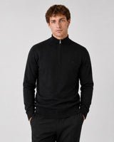 Clean Cut Copenhagen Merino half-zip knit Strik Sort