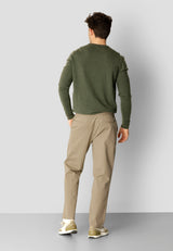 Clean Cut Copenhagen Merino knitted jumper Strik Army Melange