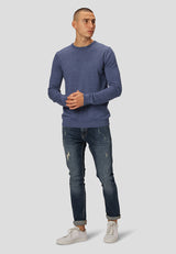Clean Cut Copenhagen Merino knitted jumper Strik Blå Melange