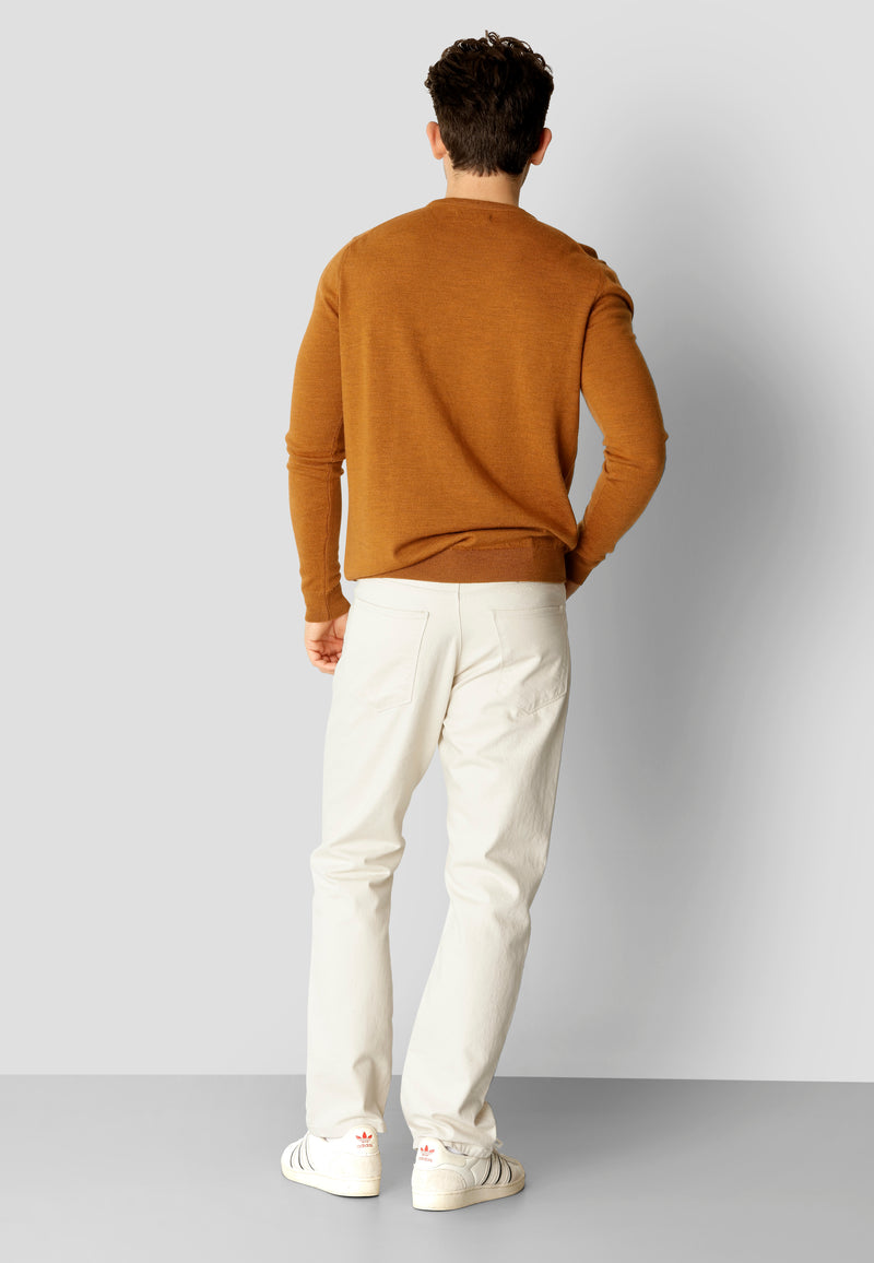 Clean Cut Copenhagen Merino knitted jumper Strik Bronze Melange