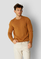 Clean Cut Copenhagen Merino knitted jumper Strik Bronze Melange