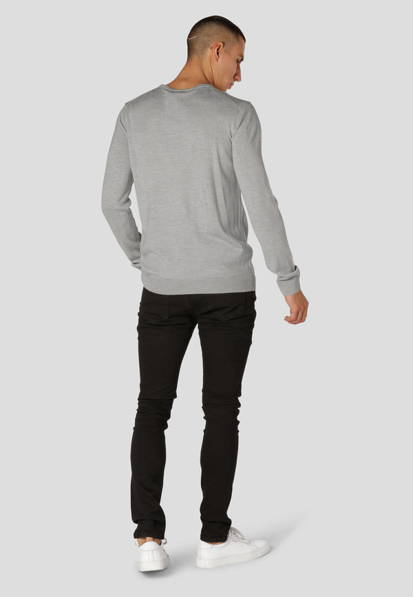 Clean Cut Copenhagen Merino knitted jumper Strik Lysegrå Mel