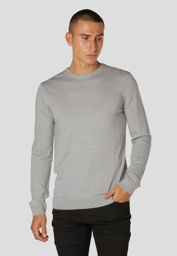 Clean Cut Copenhagen Merino knitted jumper Strik Lysegrå Mel
