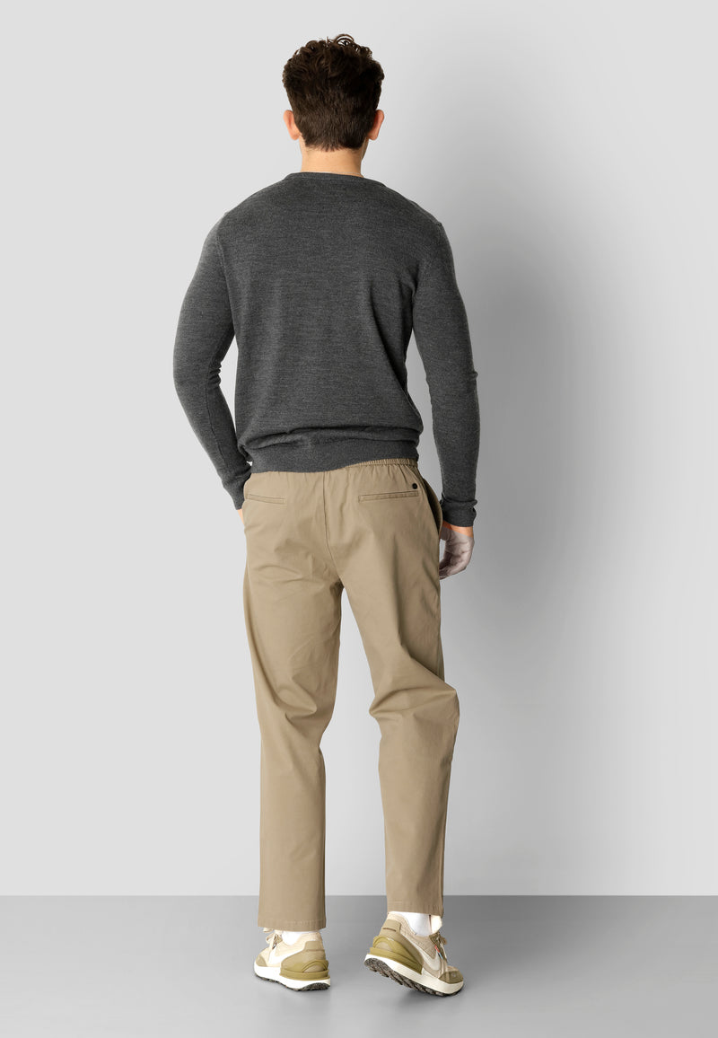 Clean Cut Copenhagen Merino knitted jumper Strik Mørkegrå Melange