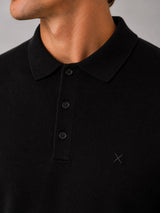 Clean Cut Copenhagen Merino polo knit Strik Sort