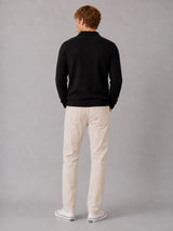 Clean Cut Copenhagen Merino polo knit Strik Sort