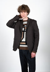 Clean Cut Copenhagen Milano jersey stretch blazer Blazere Brun Melange