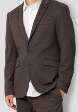 Clean Cut Copenhagen Milano jersey stretch blazer Blazere Brun Melange