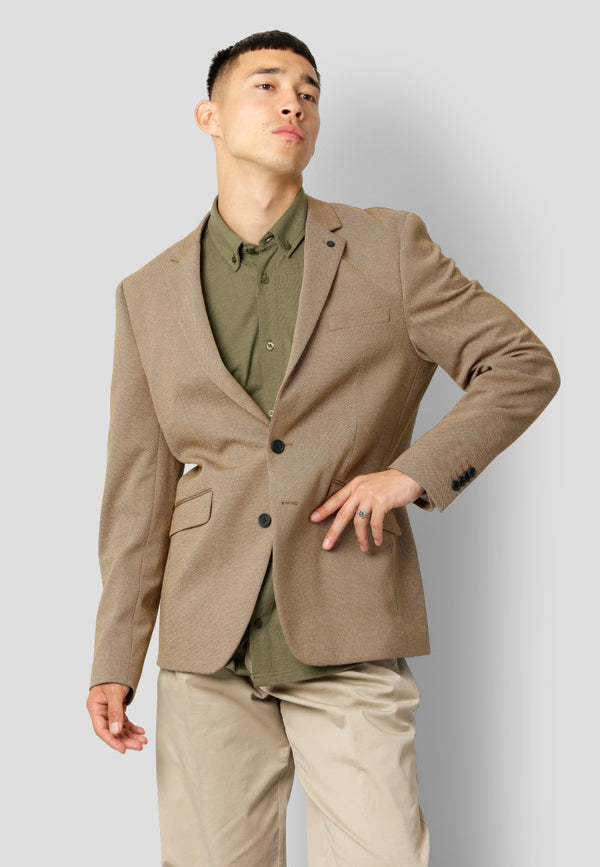 Clean Cut Copenhagen Milano jersey stretch blazer Blazere Mørk Kamel