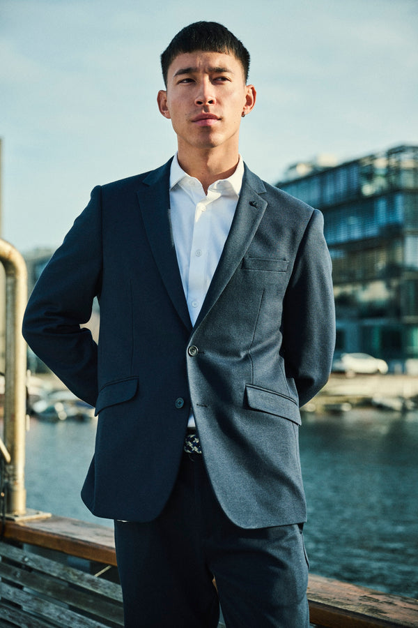 Clean Cut Copenhagen Milano jersey stretch blazer Blazere Navy