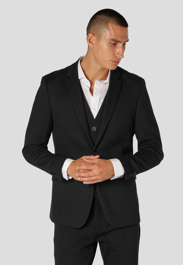 Clean Cut Copenhagen Milano jersey stretch blazer Blazere Sort