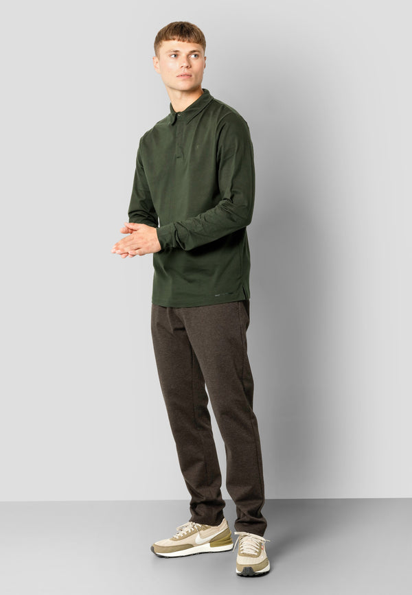 Clean Cut Copenhagen MILANO JERSEY STRETCH PANTS Bukser Brun Melange