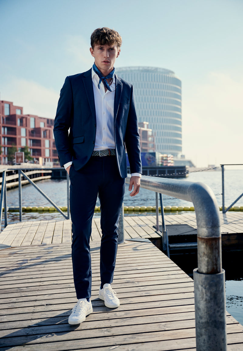 Clean Cut Copenhagen MILANO JERSEY STRETCH PANTS Bukser Brun Melange