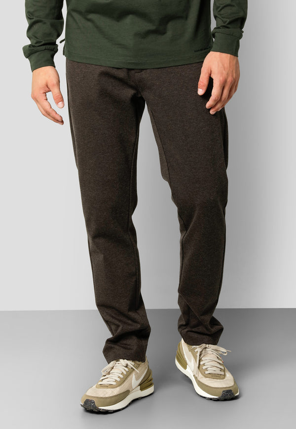 Clean Cut Copenhagen MILANO JERSEY STRETCH PANTS Bukser Brun Melange