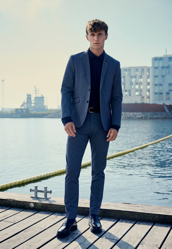 Clean Cut Copenhagen MILANO JERSEY STRETCH PANTS Bukser Denim Melange