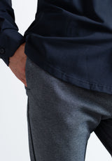 Clean Cut Copenhagen MILANO JERSEY STRETCH PANTS Bukser Denim Melange