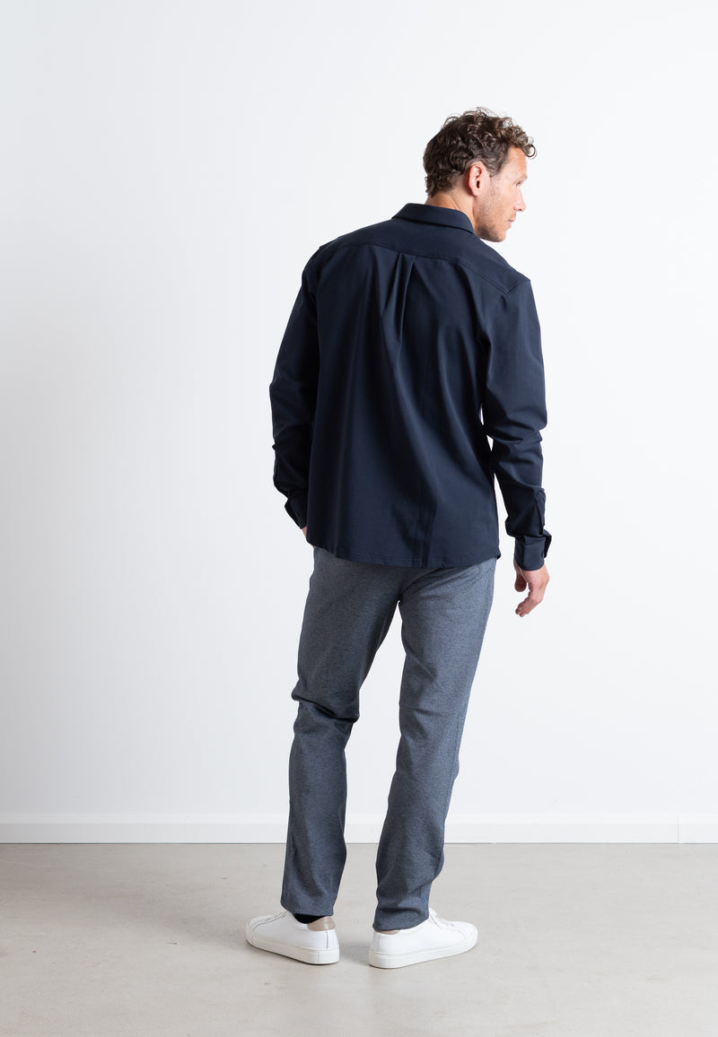 Clean Cut Copenhagen MILANO JERSEY STRETCH PANTS Bukser Denim Melange