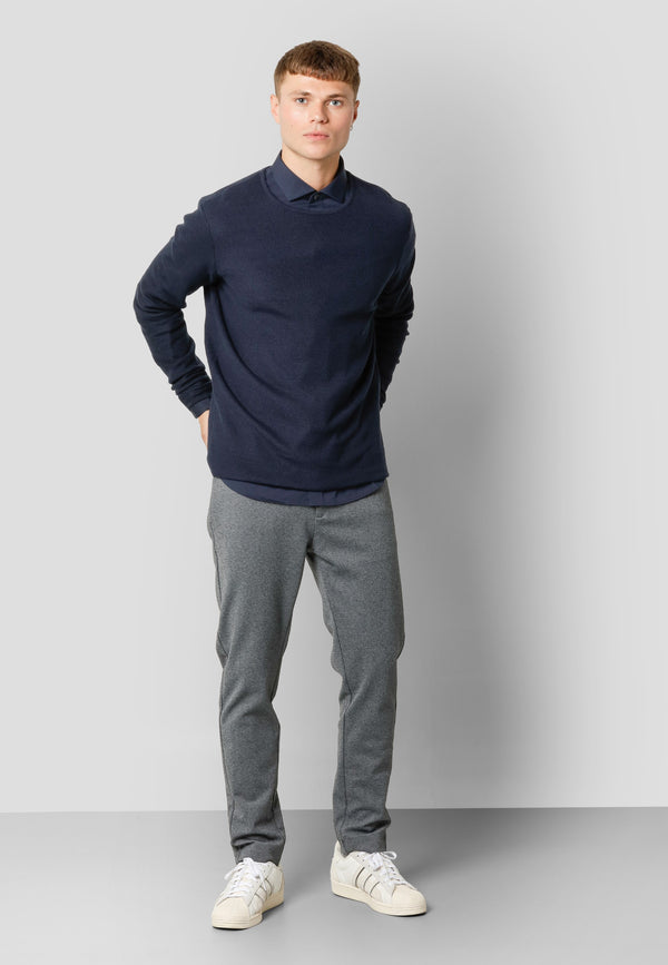Clean Cut Copenhagen MILANO JERSEY STRETCH PANTS Bukser Mørkegrå Mix