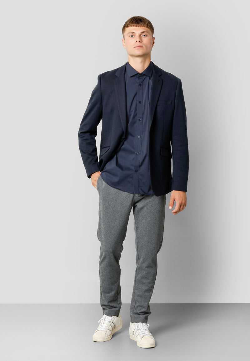 Clean Cut Copenhagen MILANO JERSEY STRETCH PANTS Bukser Mørkegrå Mix