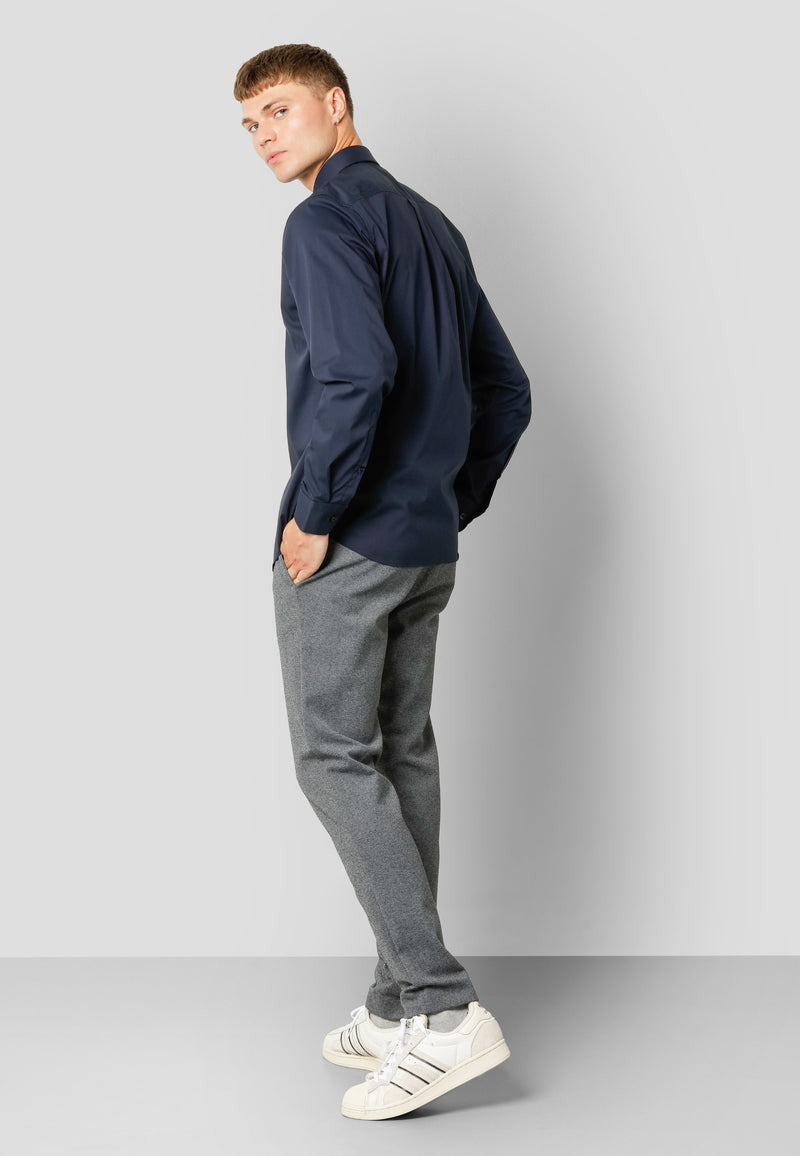 Clean Cut Copenhagen MILANO JERSEY STRETCH PANTS Bukser Mørkegrå Mix