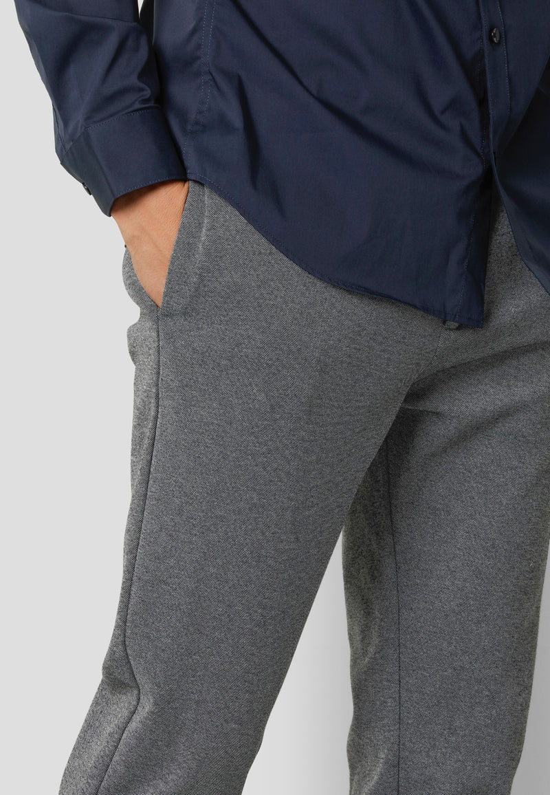 Clean Cut Copenhagen MILANO JERSEY STRETCH PANTS Bukser Mørkegrå Mix