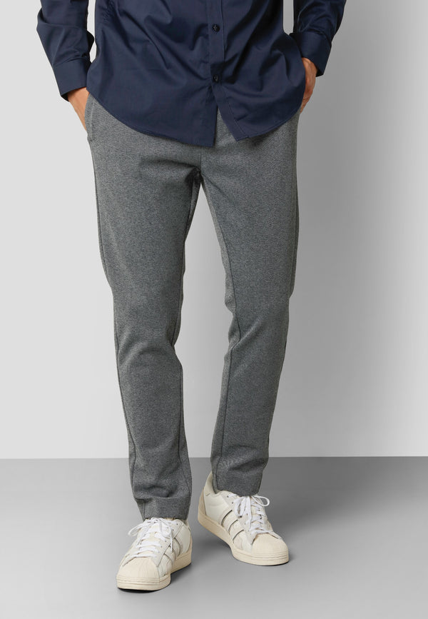 Clean Cut Copenhagen MILANO JERSEY STRETCH PANTS Bukser Mørkegrå Mix
