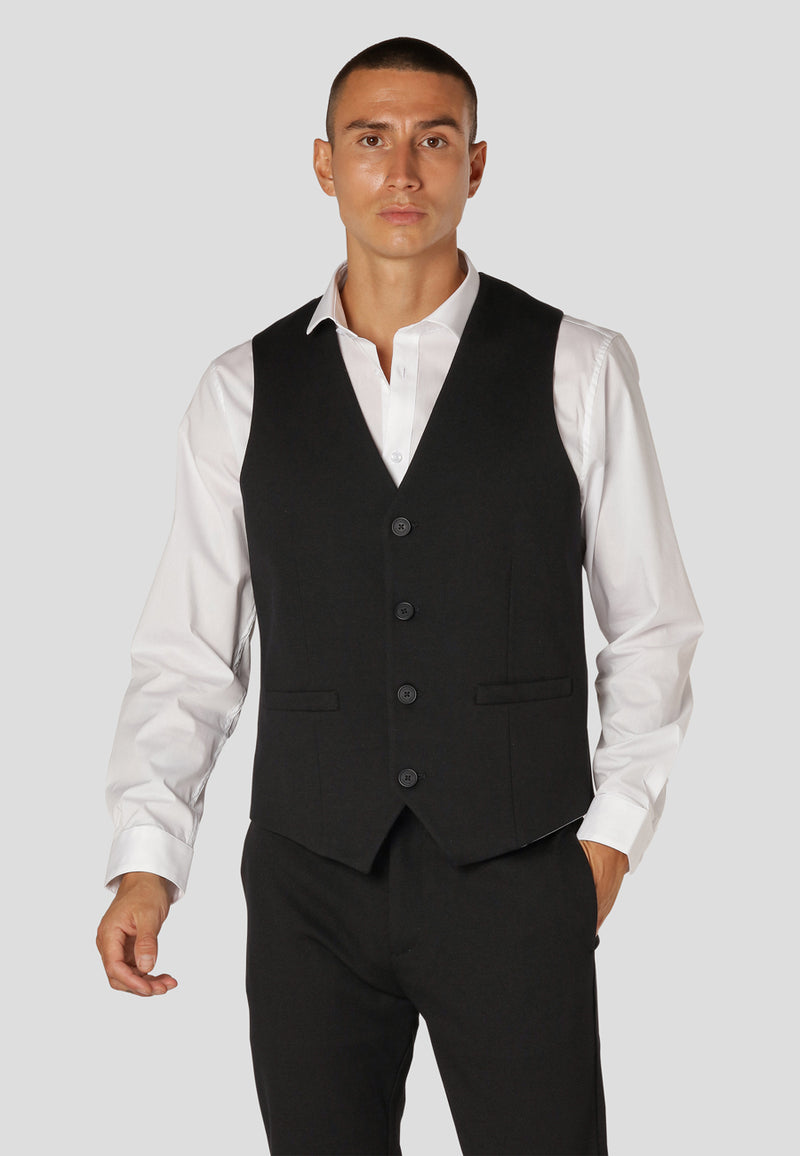 Clean Cut Copenhagen Milano jersey vest Veste Sort